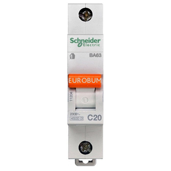 Автоматический выключатель Домовой ВА63 1P 20А Schneider Electric