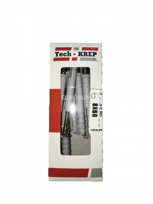 Дюбель-гвоздь 8х60 пот. манжета (полипропилен)  (20 шт) - коробка с ок Tech-Krep